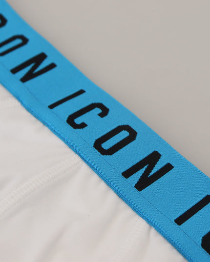 Dsquared² White Icon Logo Cotton Stretch Men Brief Underwear