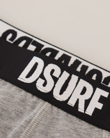 Dsquared² Gray DSURF Logo Cotton Stretch Men Brief Underwear