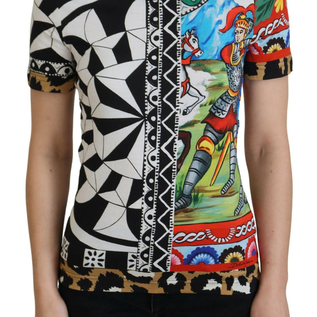 Dolce & Gabbana Multicolor Printed Women Exclusive Shirt Top