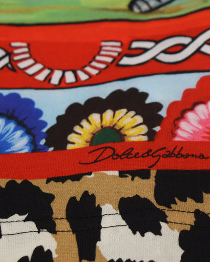 Dolce & Gabbana Multicolor Printed Women Exclusive Shirt Top