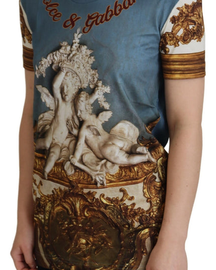 Dolce & Gabbana Multicolor DG Logo Angel Printed Shirt Top