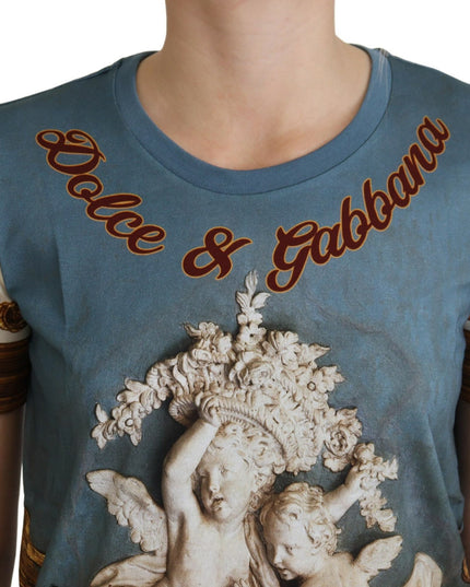Dolce & Gabbana Multicolor DG Logo Angel Printed Shirt Top