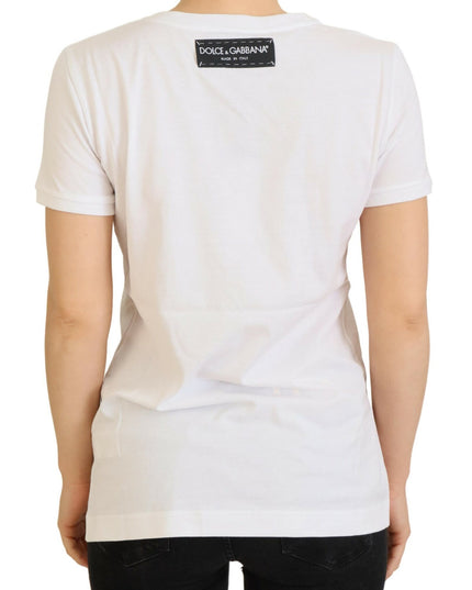 Dolce & Gabbana T-shirt Top White Textured Short Sleeve