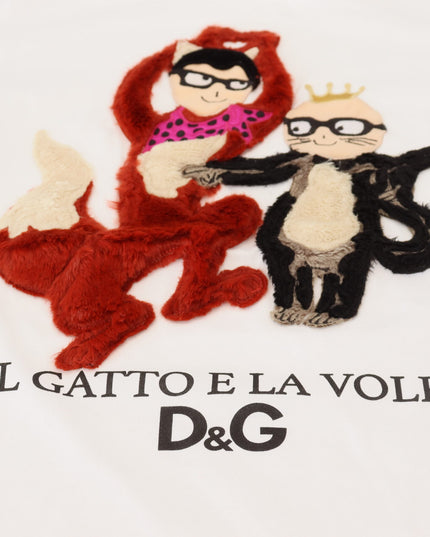 Dolce & Gabbana T-shirt Top White Textured Short Sleeve