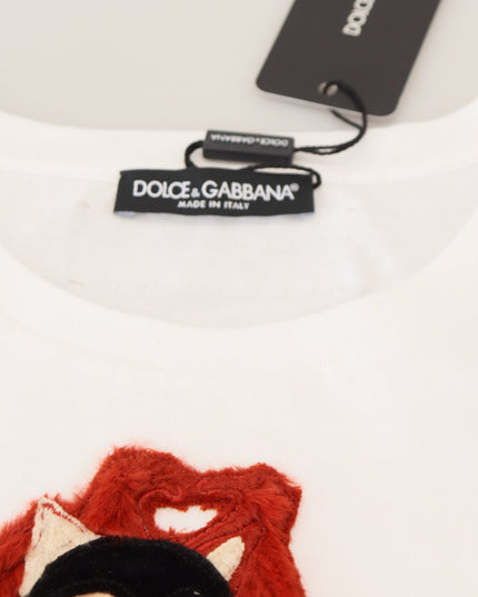 Dolce & Gabbana T-shirt Top White Textured Short Sleeve