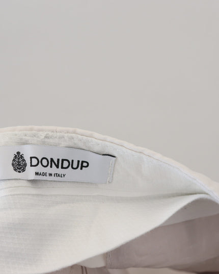 Dondup White High Waist Tapered Women Pants