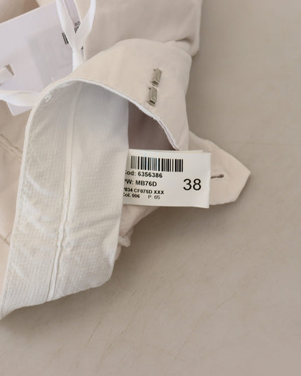 Dondup White High Waist Tapered Women Pants