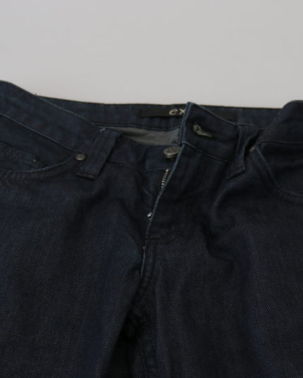Exte Dark Blue Low Waist Straight Fit Women Denim Jeans