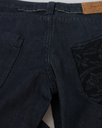 Exte Dark Blue Low Waist Straight Fit Women Denim Jeans