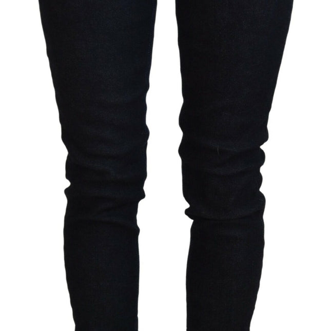 Acht Dark Blue Low Waist Slim Fit Women Denim Jeans