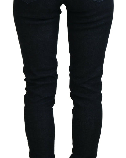 Acht Dark Blue Low Waist Slim Fit Women Denim Jeans