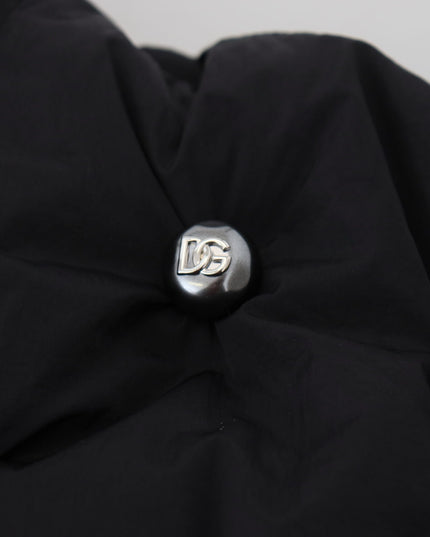 Dolce & Gabbana Black Sleeveless DG Metal Embellishment Jacket