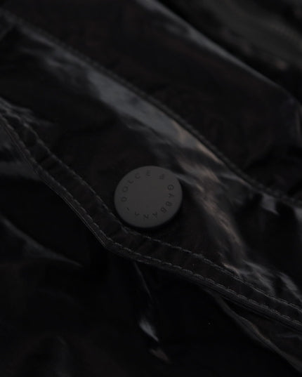 Dolce & Gabbana Black Nylon Hooded Full Zip Bomber Jacket