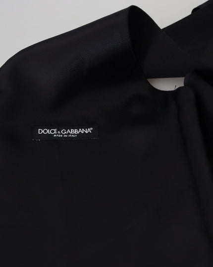 Dolce & Gabbana Black Virgin Wool Waistcoat Formal Vest