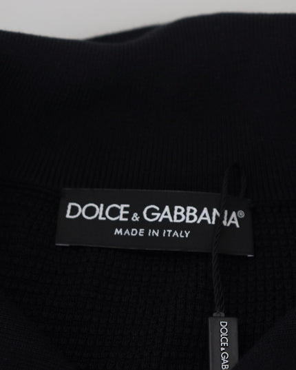 Dolce & Gabbana Black Silk Turtle Neck Pullover Sweater
