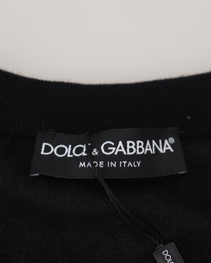 Dolce & Gabbana Black Cashmere Button Down Cardigan Sweater