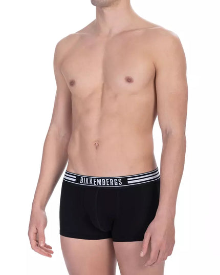 Bikkembergs Black Cotton Men's Trunk Pack
