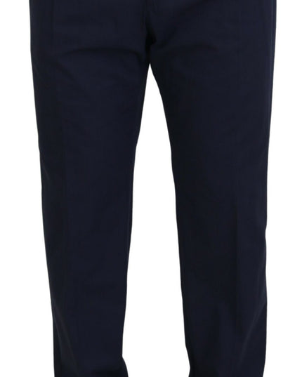 Dolce & Gabbana Dark Blue Cotton Chino Formal Pants