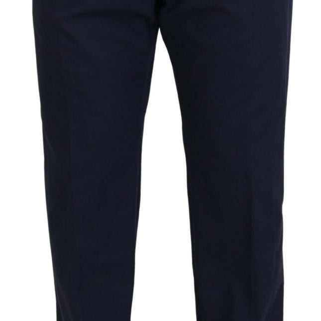 Dolce & Gabbana Dark Blue Cotton Chino Formal Pants