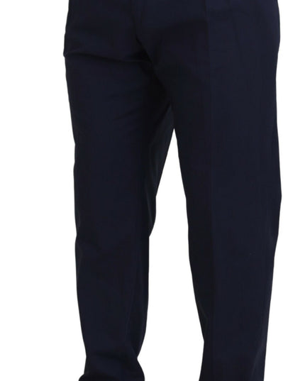 Dolce & Gabbana Dark Blue Cotton Chino Formal Pants