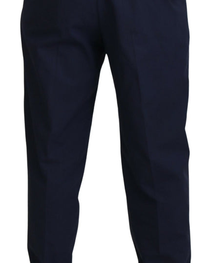 Dolce & Gabbana Dark Blue Cotton Chino Formal Pants