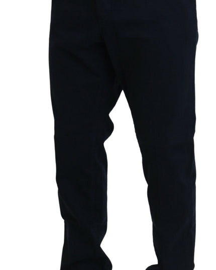 Dolce & Gabbana Blue Cotton Dress Formal Men Pants