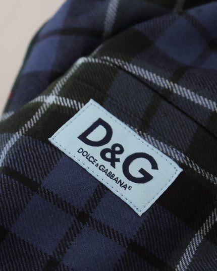 Dolce & Gabbana Multicolor Checkered Wool Men Jogger Pants