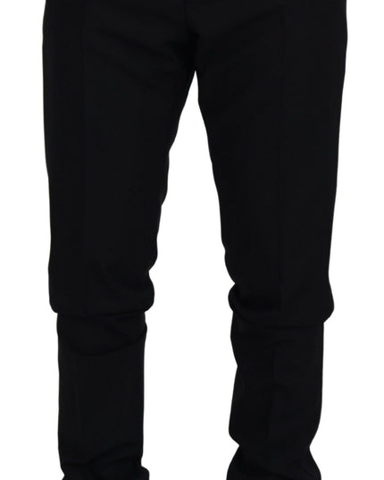 Dolce & Gabbana Black Wool Chino Dress Formal Pants