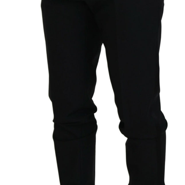 Dolce & Gabbana Black Wool Chino Dress Formal Pants