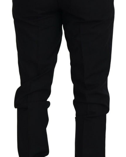 Dolce & Gabbana Black Wool Chino Dress Formal Pants