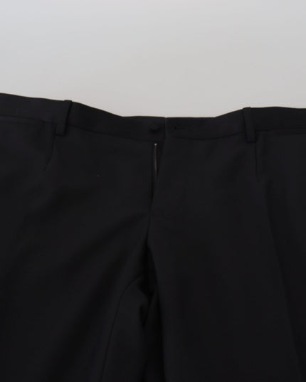 Dolce & Gabbana Black Wool Chino Dress Formal Pants