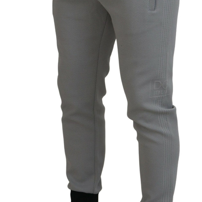 Dolce & Gabbana Gray Polyester Sweatpants Jogger Pants