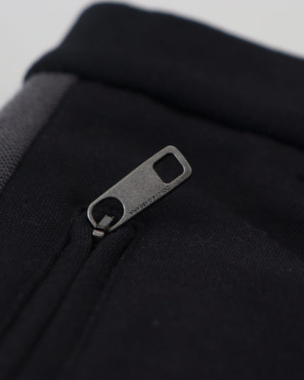 Dolce & Gabbana Black Wool Horseshoe Jogger Pants