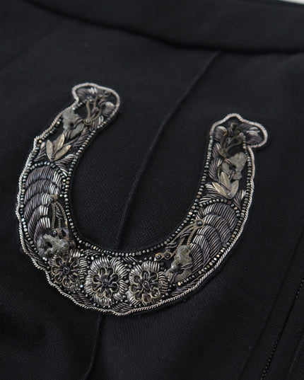 Dolce & Gabbana Black Wool Horseshoe Jogger Pants