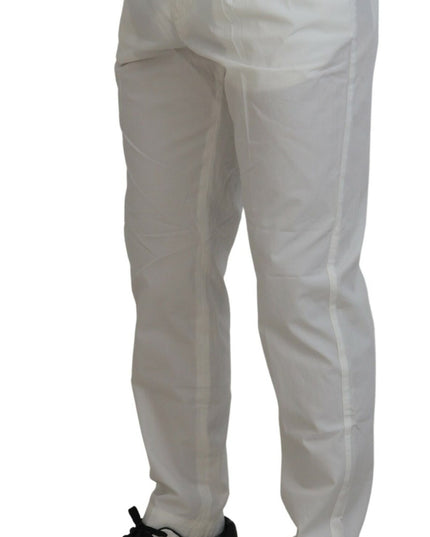 Dolce & Gabbana White Cotton Skinny Chino Pants
