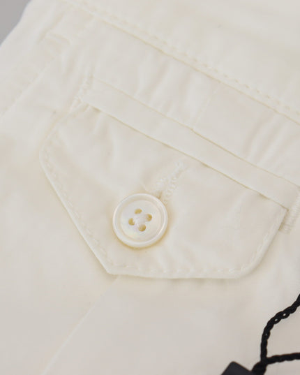 Dolce & Gabbana White Cotton Skinny Chino Pants