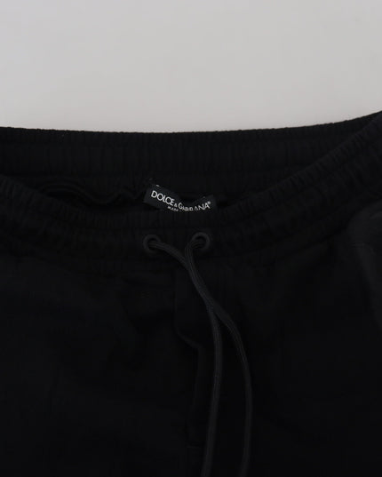 Dolce & Gabbana Black Polyester Skinny Jogger Men Pants