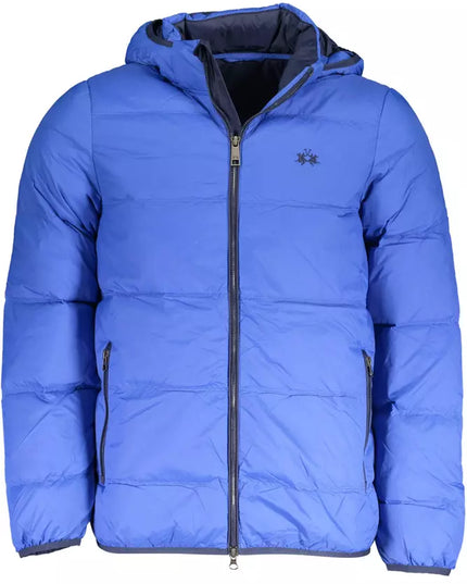 La Martina Elite Blue Jacket with Detachable Hood