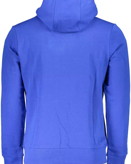 La Martina Chic Blue Embroidered Hooded Sweatshirt