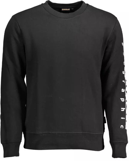 Napapijri Elevate Your Style with a Sleek Black Sweatshirt