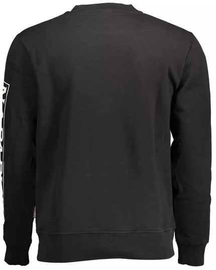 Napapijri Elevate Your Style with a Sleek Black Sweatshirt