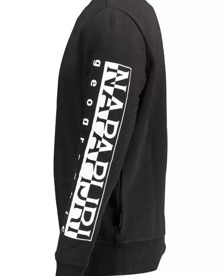Napapijri Elevate Your Style with a Sleek Black Sweatshirt