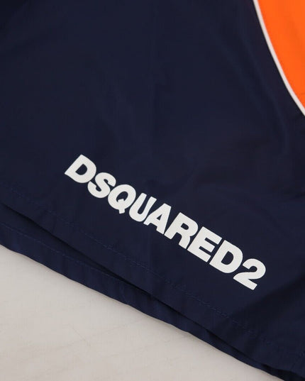 Dsquared² Multicolor Logo Print Men Beachwear Swimwear Short