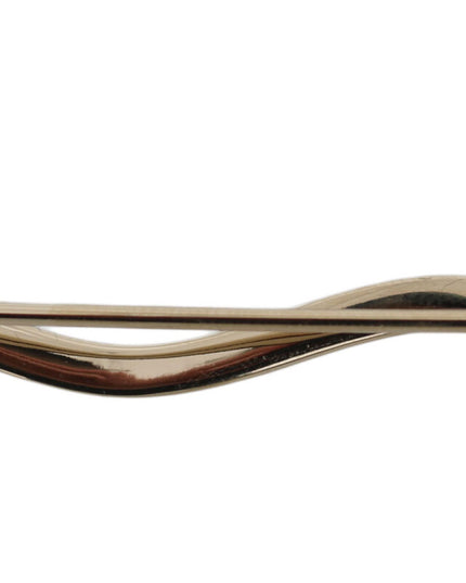 Dolce & Gabbana Silver Brass Crystal Spilla Serpente Brooch Pin