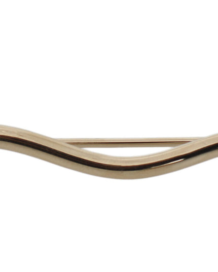 Dolce & Gabbana Silver Brass Crystal Spilla Serpente Brooch Pin