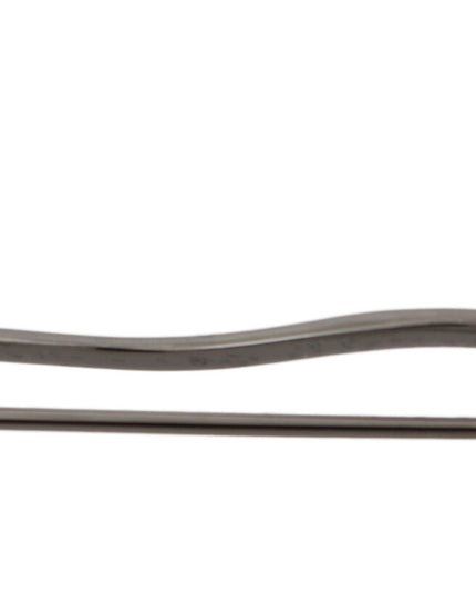 Dolce & Gabbana Silver Brass Crystal Spilla Serpente Brooch Pin