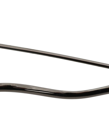 Dolce & Gabbana Silver Brass Crystal Spilla Serpente Brooch Pin