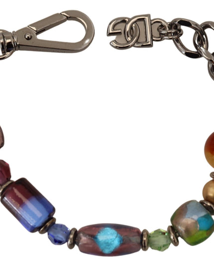 Dolce & Gabbana multicolor Silver Chain Brass Beaded Lobster Clasp Bracelet