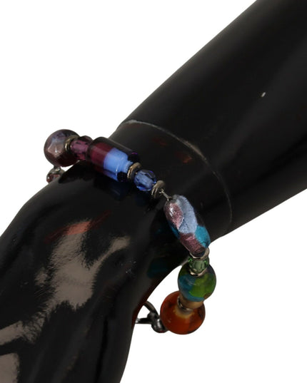 Dolce & Gabbana multicolor Silver Chain Brass Beaded Lobster Clasp Bracelet