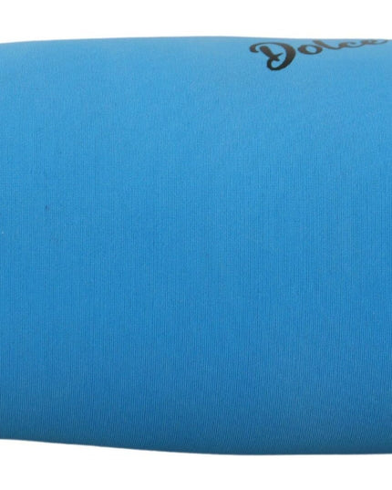 Dolce & Gabbana Blue Logo Print Hand Pouch Leopard Print Toiletry Bag